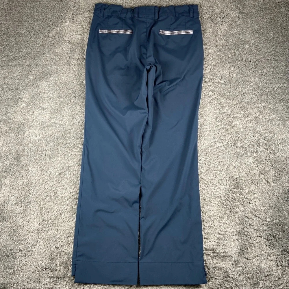 iliac Golf Pants Men 34x32 Blue Performance Gingham Trim Luxury Country Club USA